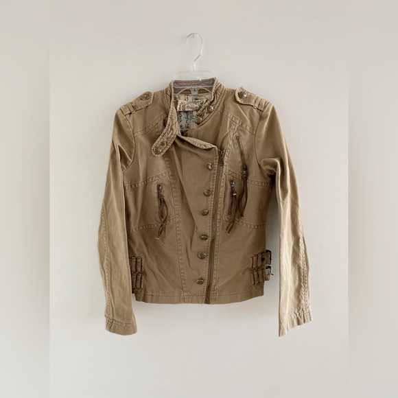 Sugarlips Jackets & Coats Sugar Lips Tan Military Jacket Y2k Poshmark